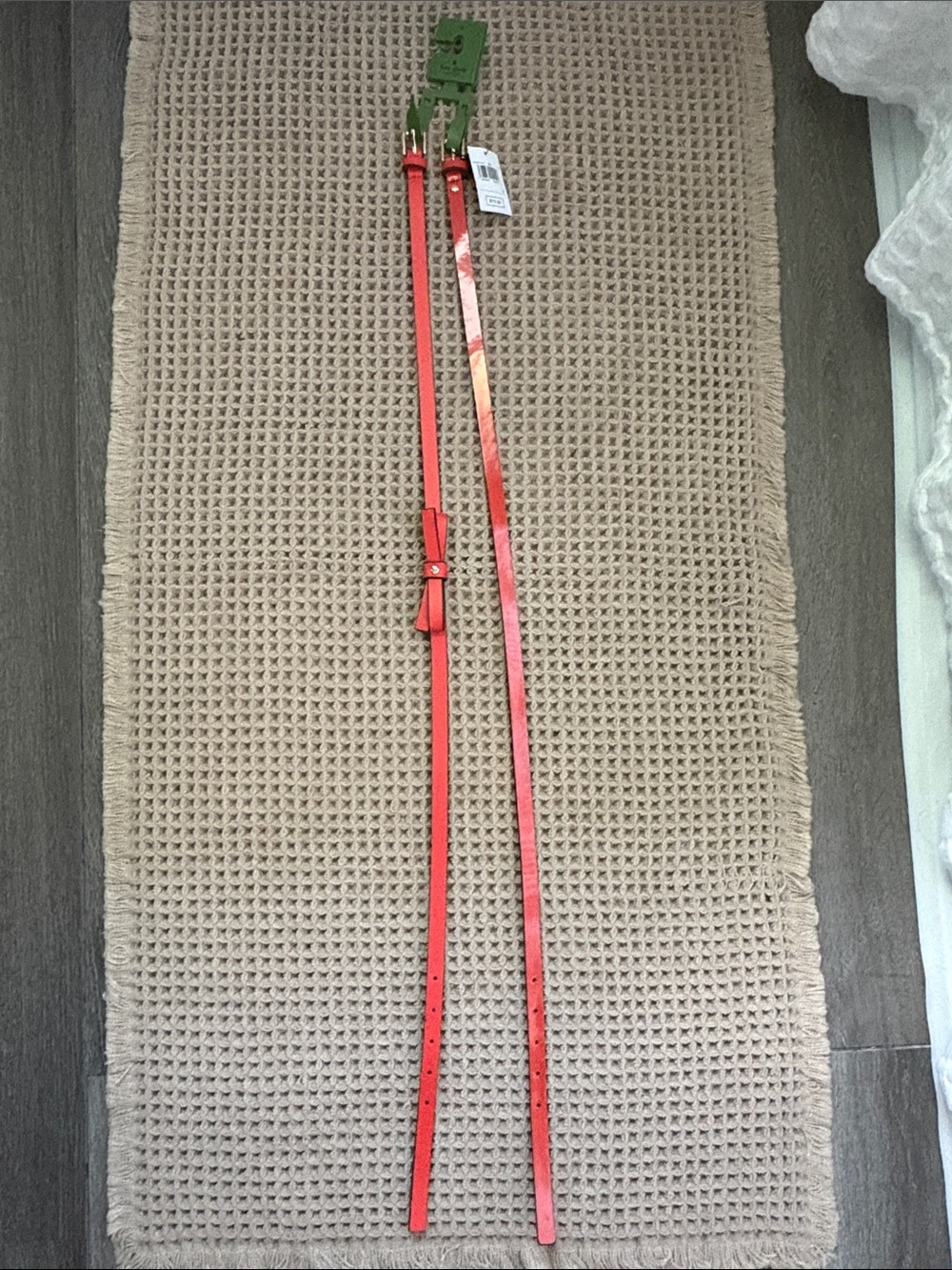 Adjustable Red Leather Crossbody Strap for Women